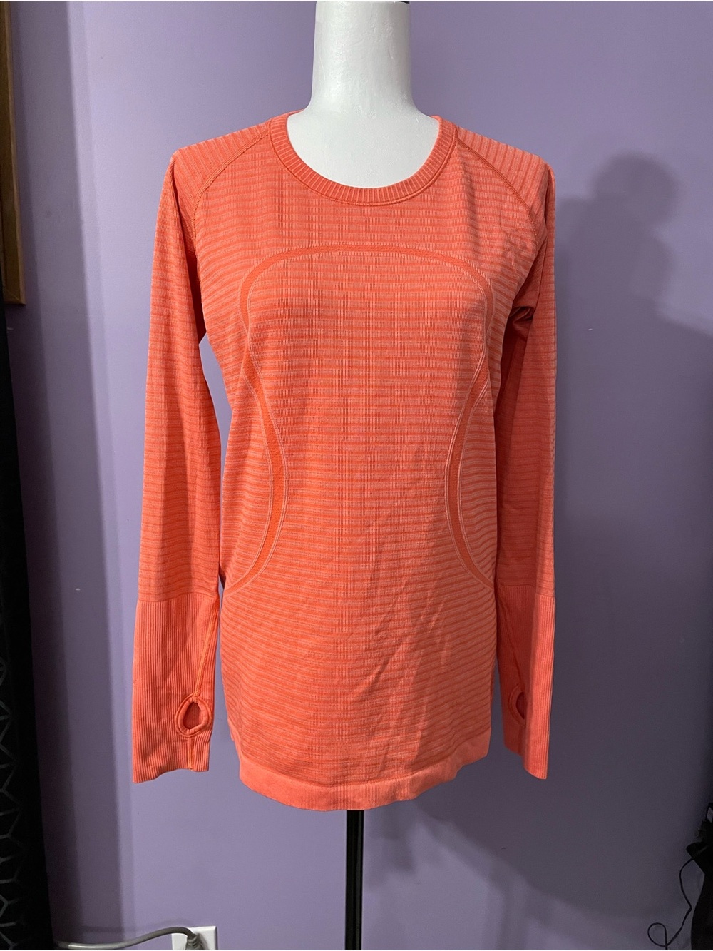 lululemon athletica Coral Long-Sleeve Seam Detail Top
